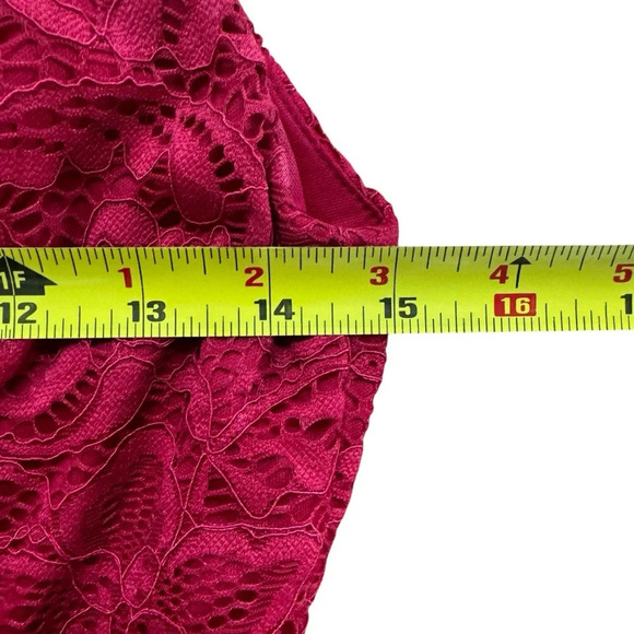 Homrain Red Lace Elegant Dress High Low Off Shoulder S - Picture 6 of 12